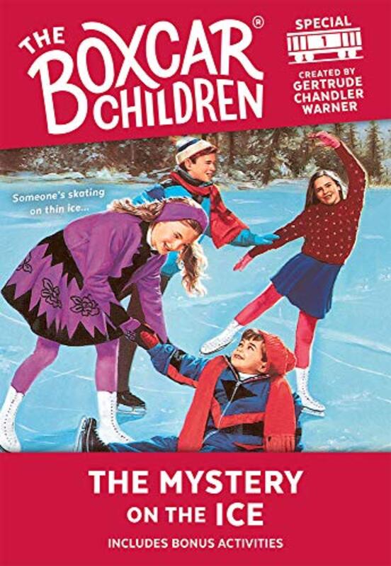 Book cover for "The Mystery on the Ice" by Gertrude Chandler Warner
