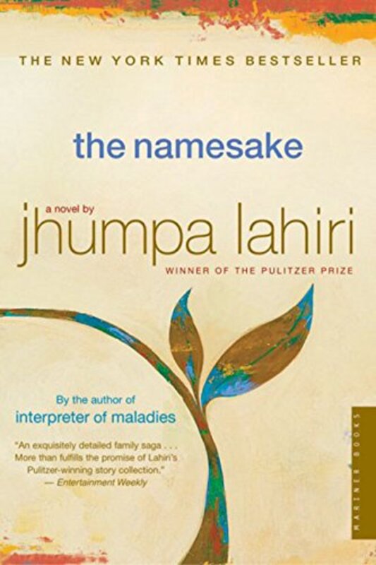 Book cover for "The Namesake" by Jhumpa Lahiri