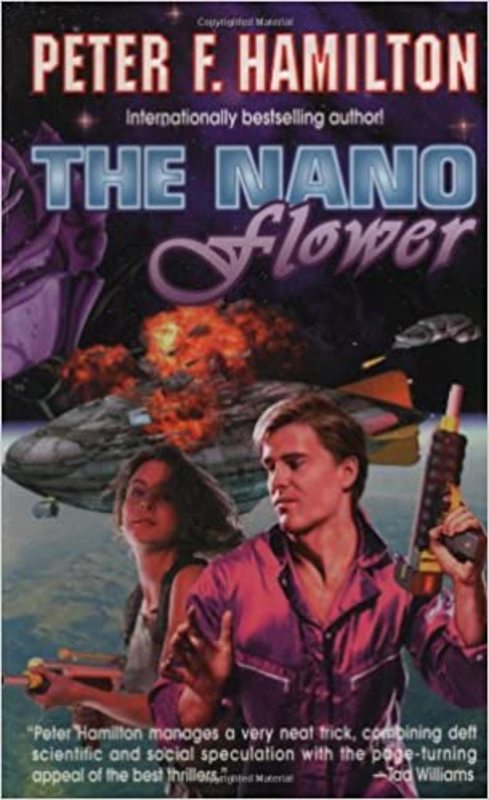 Book cover for "The Nano Flower" by Peter F. Hamilton