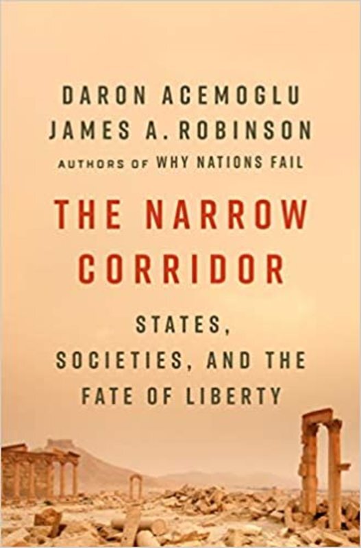 Book cover for "The Narrow Corridor" by Daron Acemoglu