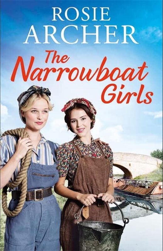 Book cover for "The Narrowboat Girls" by Rosie Archer