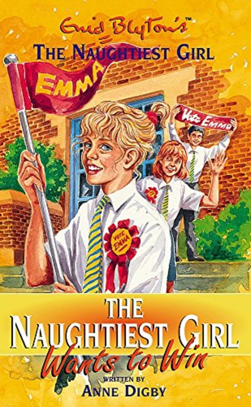 Book cover for "The Naughtiest Girl Wants to Win" by Enid Blyton