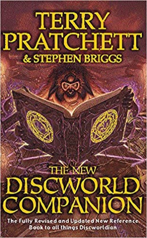 Book cover for "The New Discworld Companion" by Terry Pratchett