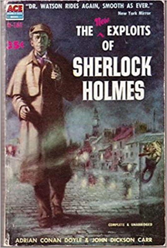 Book cover for "The New Exploits of Sherlock Holmes" by John Dickson Carr