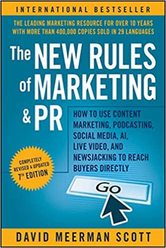 Book cover for "The New Rules of Marketing and PR" by David Meerman Scott