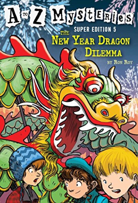 Book cover for "The New Year Dragon Dilemma" by Ron Roy
