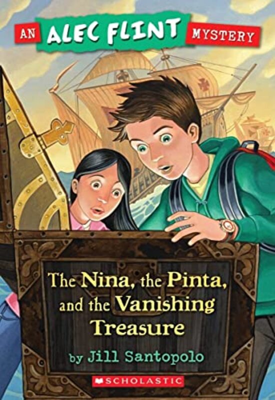 Book cover for "The Nina, the Pinta, and the Vanishing Treasure" by Jill Santopolo