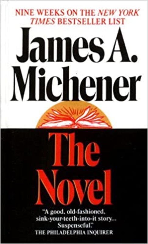 Book cover for "The Novel" by James A. Michener