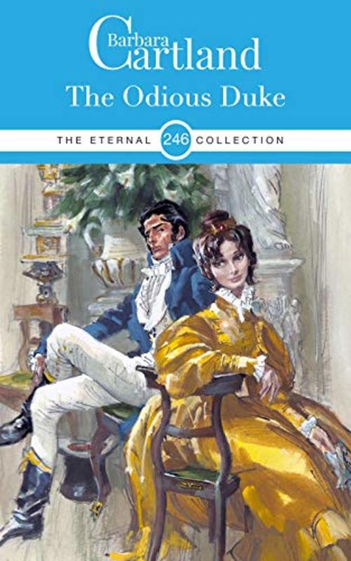 Book cover for "The Odious Duke" by Barbara Cartland