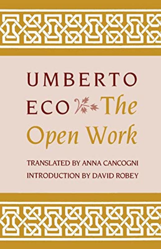Book cover for "The Open Work" by Umberto Eco