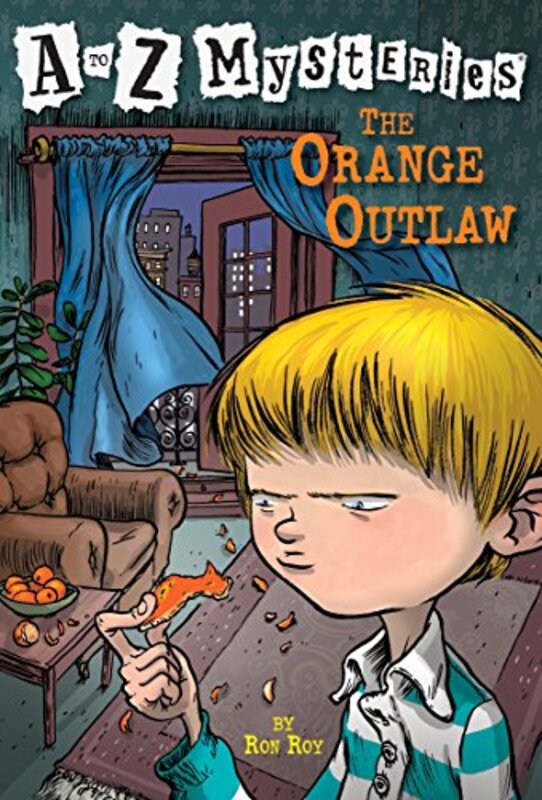 Book cover for "The Orange Outlaw" by Ron Roy