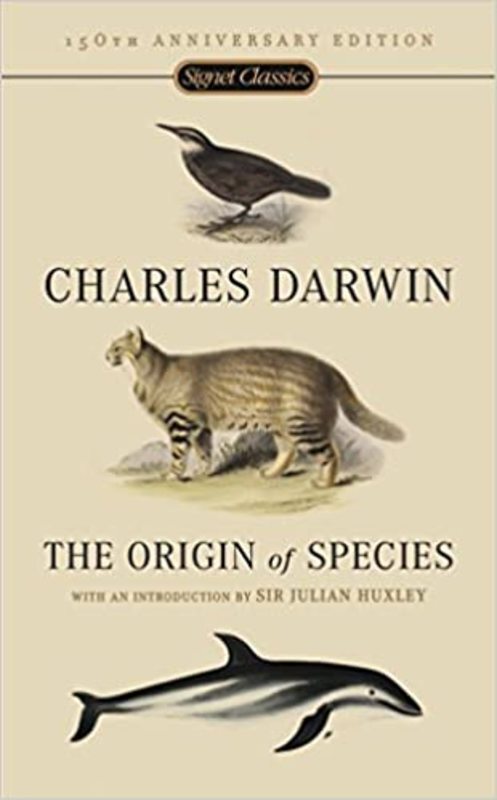 Book cover for "The Origin of Species" by Charles Darwin