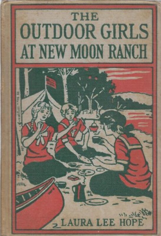 Book cover for "The Outdoor Girls At New Moon Ranch" by Laura Lee Hope