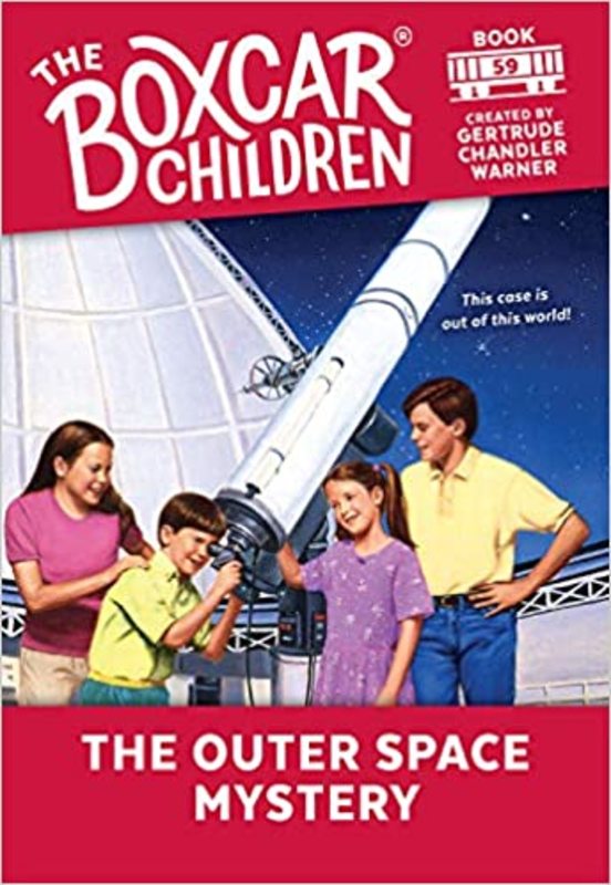 Book cover for "The Outer Space Mystery" by Gertrude Chandler Warner
