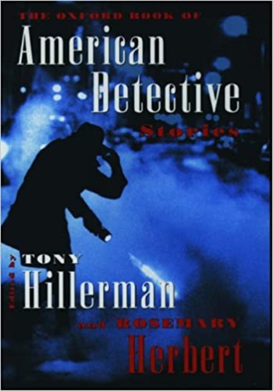 Book cover for "The Oxford book of American Detective Stories" by Tony Hillerman