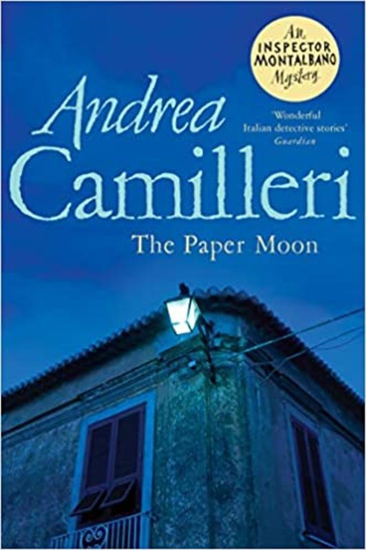 Book cover for "The Paper Moon" by Andrea Camilleri