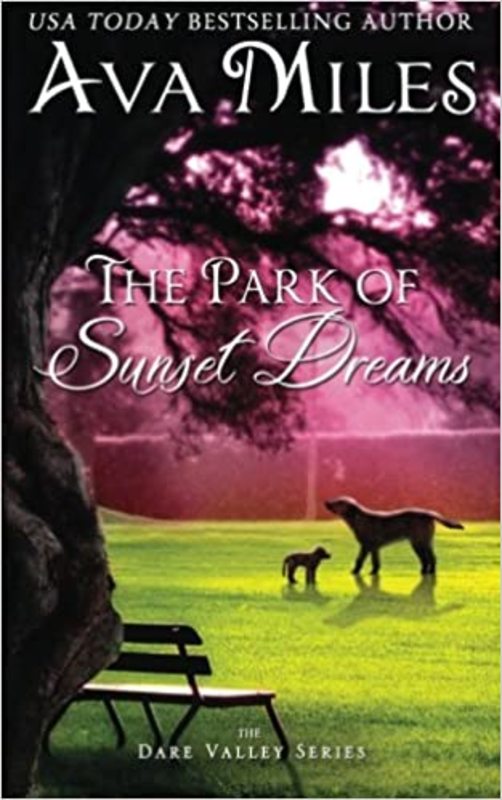 Book cover for "The Park of Sunset Dreams" by Ava Miles