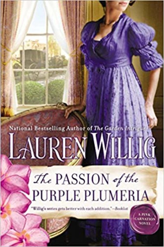 Book cover for "The Passion of the Purple Plumeria" by Lauren Willig