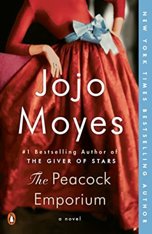Book cover for "The Peacock Emporium" by Jojo Moyes