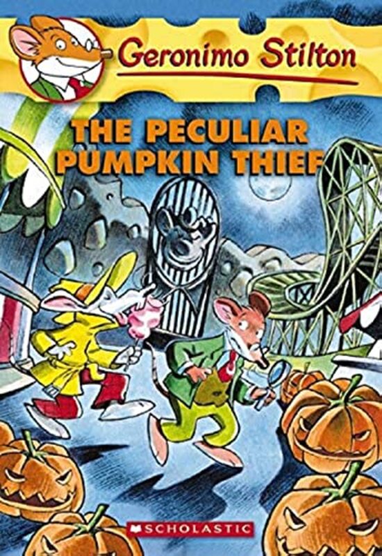 Book cover for "The Peculiar Pumpkin Thief" by Elisabetta Dami
