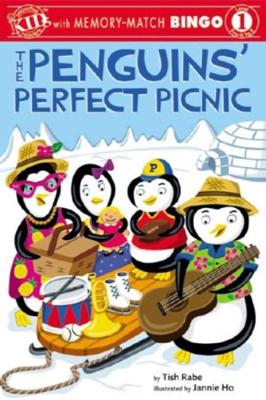 Book cover for "The Penguins' Perfect Picnic" by Tish Rabe