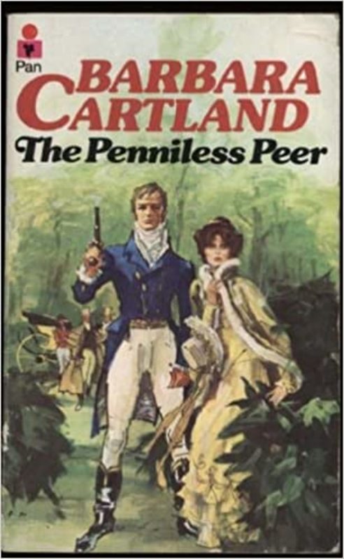 Book cover for "The Penniless Peer" by Barbara Cartland