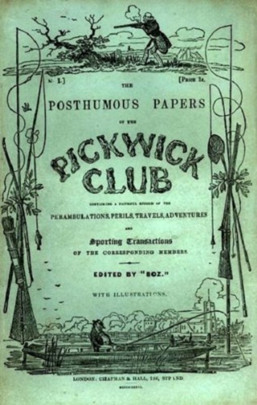 Book cover for "The Pickwick Papers" by Charles Dickens