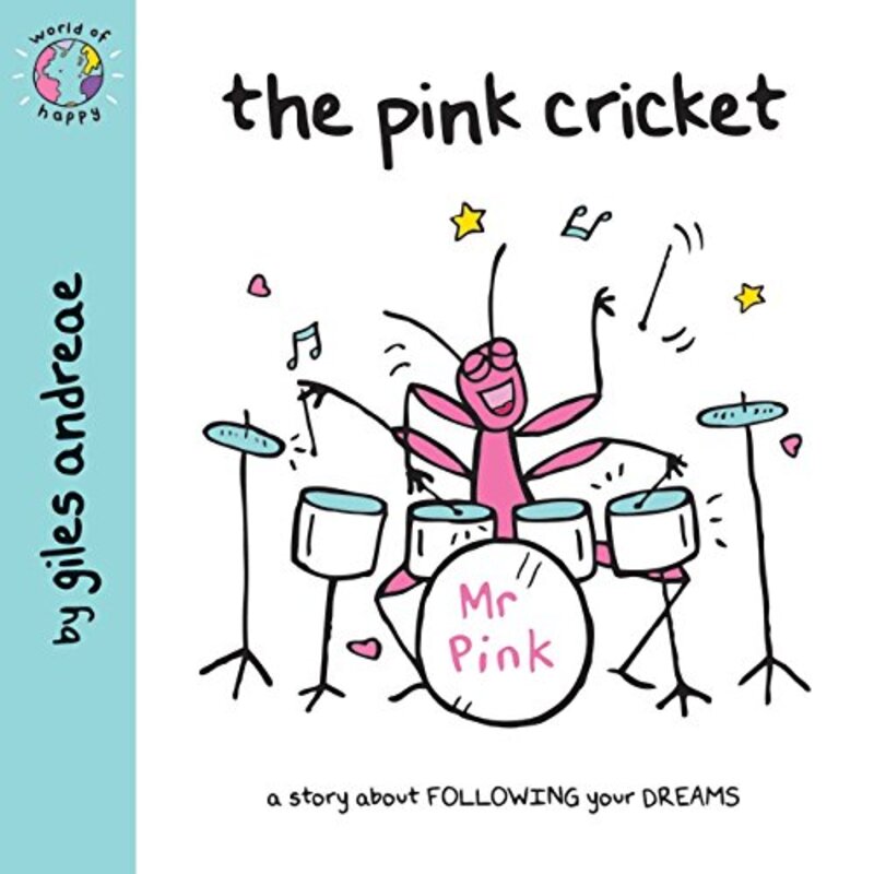 Book cover for "The Pink Cricket" by Giles Andreae