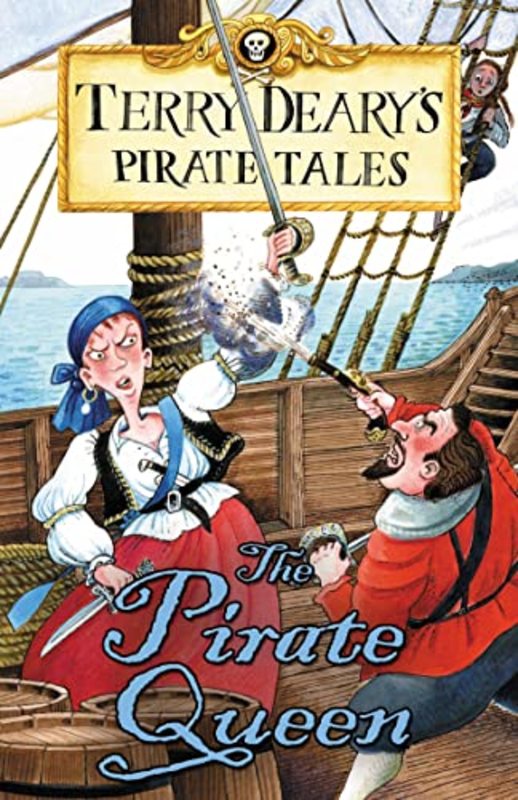 Book cover for "The Pirate Queen" by Terry Deary