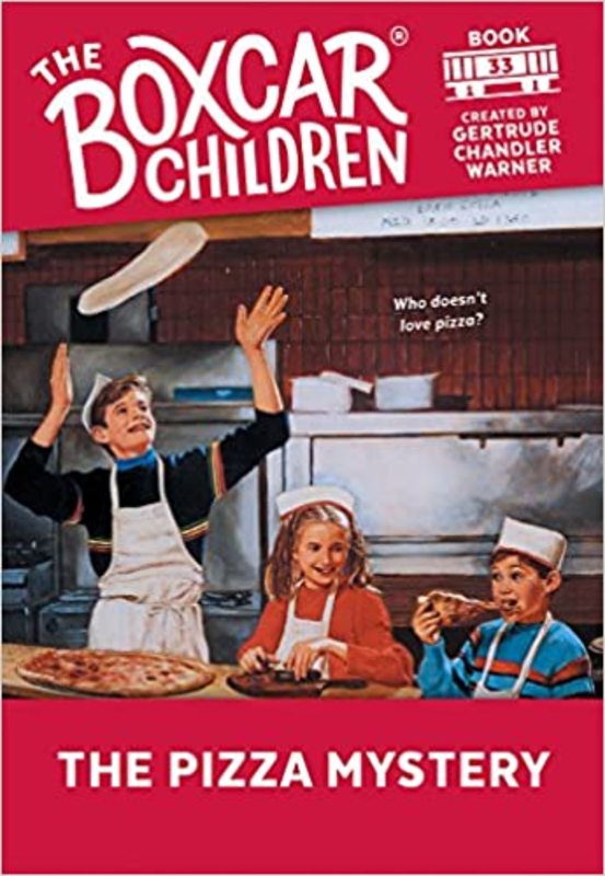 Book cover for "The Pizza Mystery" by Gertrude Chandler Warner