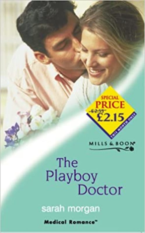 Book cover for "The Playboy Doctor" by Sarah Morgan