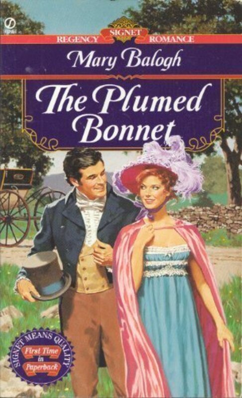 Book cover for "The Plumed Bonnet" by Mary Balogh