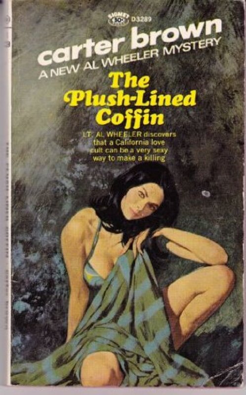 Book cover for "The Plush Lined Coffin" by Carter Brown