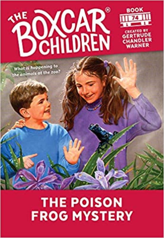 Book cover for "The Poison Frog Mystery" by Gertrude Chandler Warner