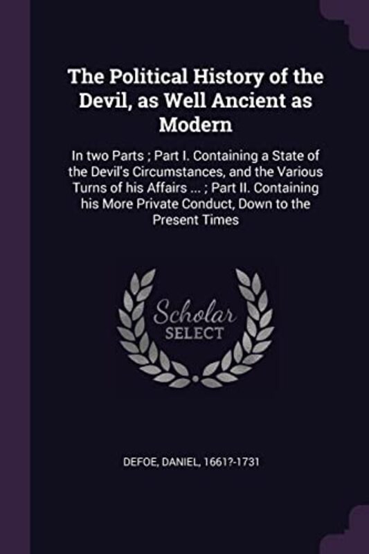 Book cover for "The Political History of the Devil" by Daniel Defoe