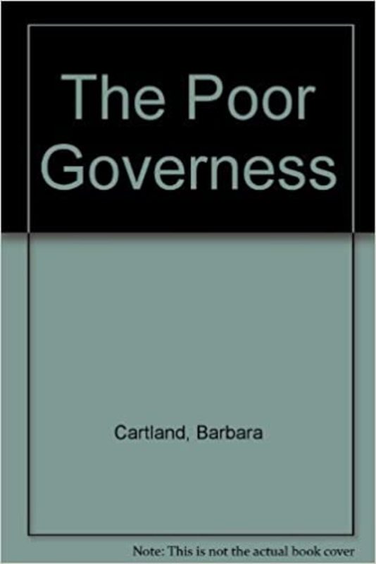 Book cover for "The Poor Governess" by Barbara Cartland