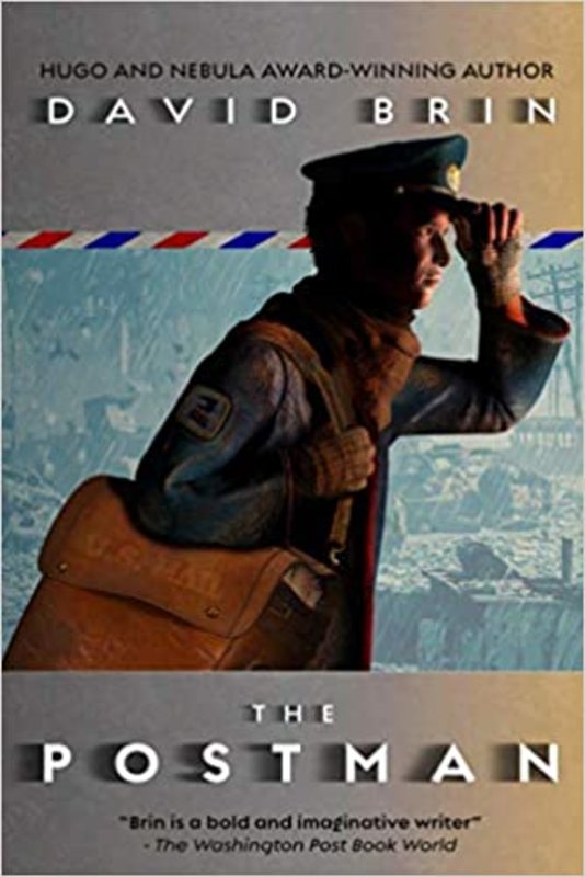 Book cover for "The Postman" by David Brin