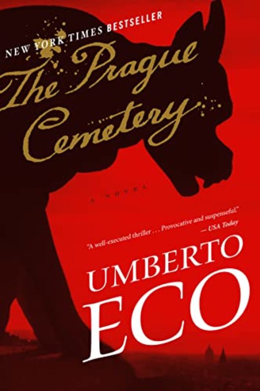Book cover for "The Prague Cemetery" by Umberto Eco