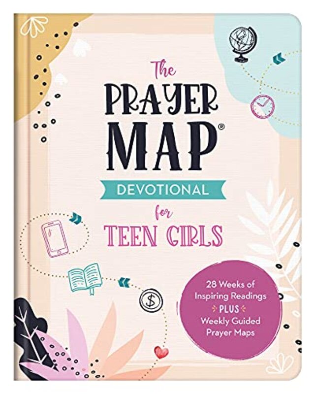 Book cover for "The Prayer Map Devotional for Teen Girls" by Janice Thompson