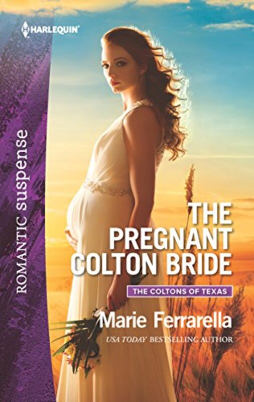 Book cover for "The Pregnant Colton Bride" by Marie Ferrarella