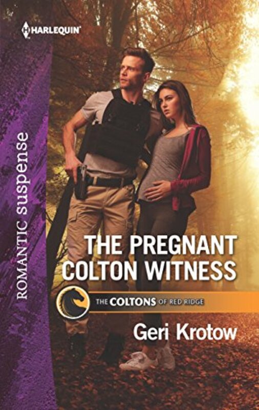 Book cover for "The Pregnant Colton Witness" by Geri Krotow