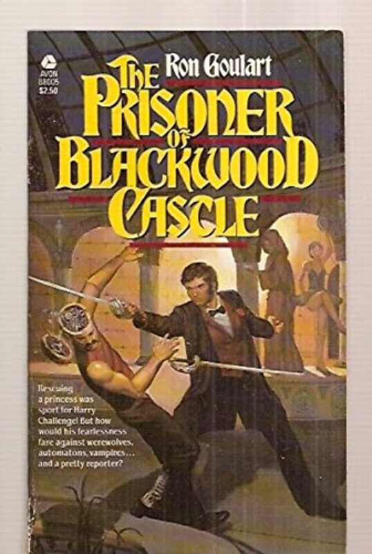 Book cover for "The Prisoner of Blackwood Castle" by Ron Goulart
