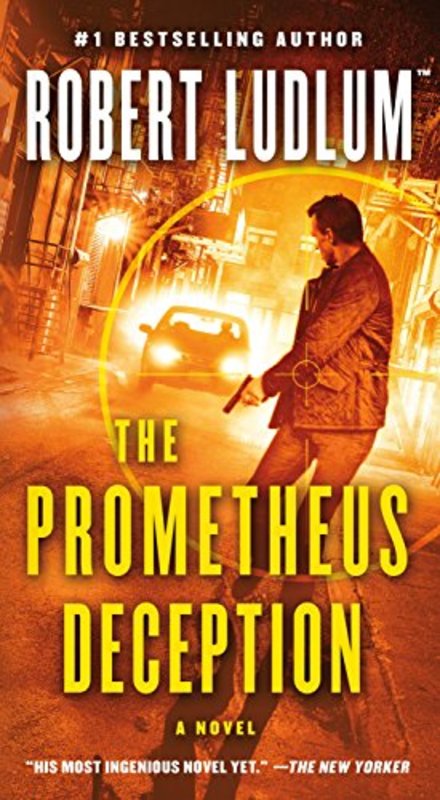 Book cover for "The Prometheus Deception" by Robert Ludlum