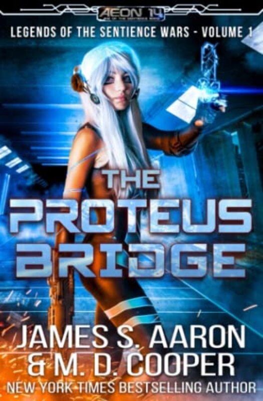 Book cover for "The Proteus Bridge - A Hard Science Fiction AI Adventure" by MD Cooper