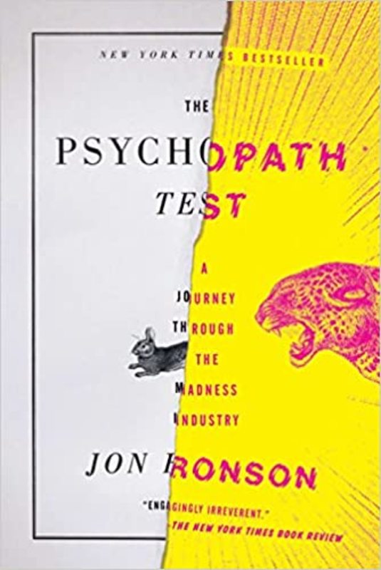 Book cover for "The Psychopath Test" by Jon Ronson