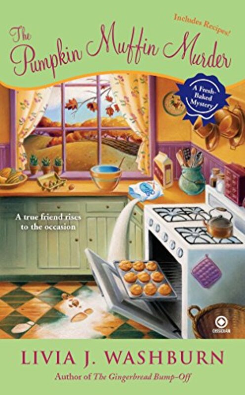 Book cover for "The Pumpkin Muffin Murder" by Livia J Washburn