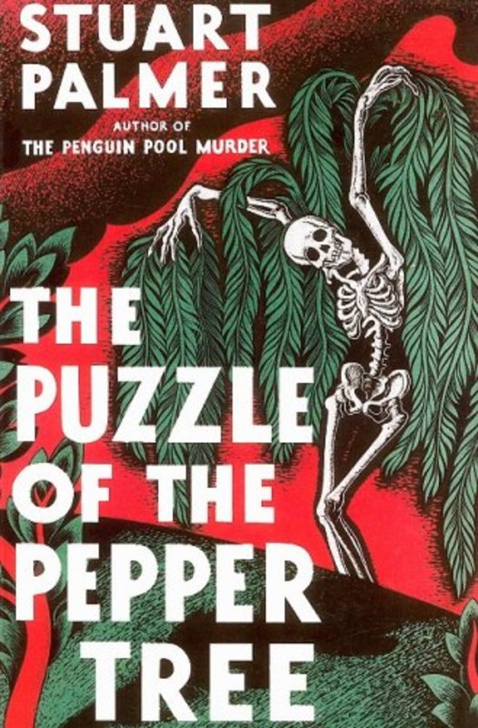 Book cover for "The Puzzle of the Pepper Tree" by Stuart Palmer