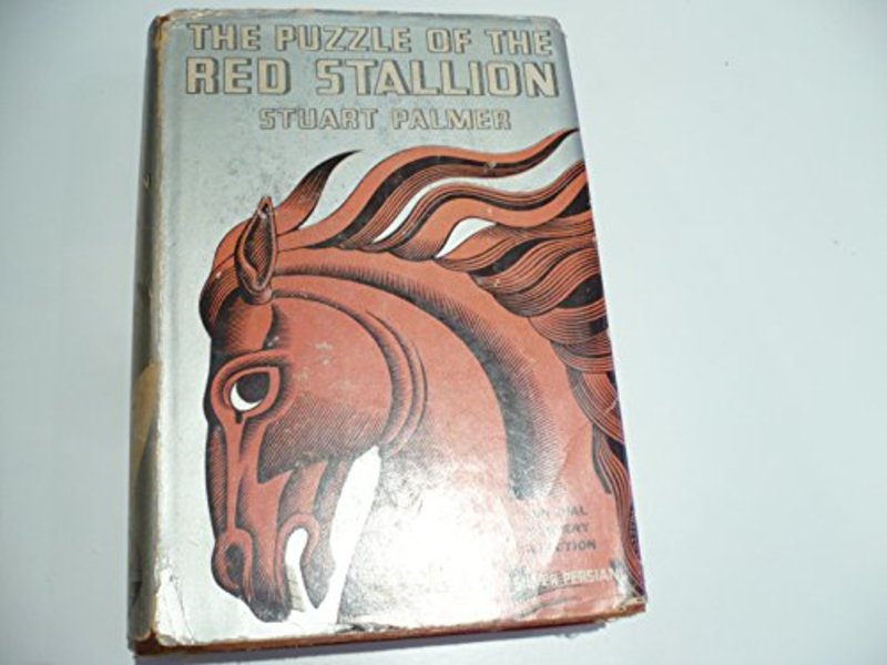 Book cover for "The Puzzle of the Red Stallion" by Stuart Palmer