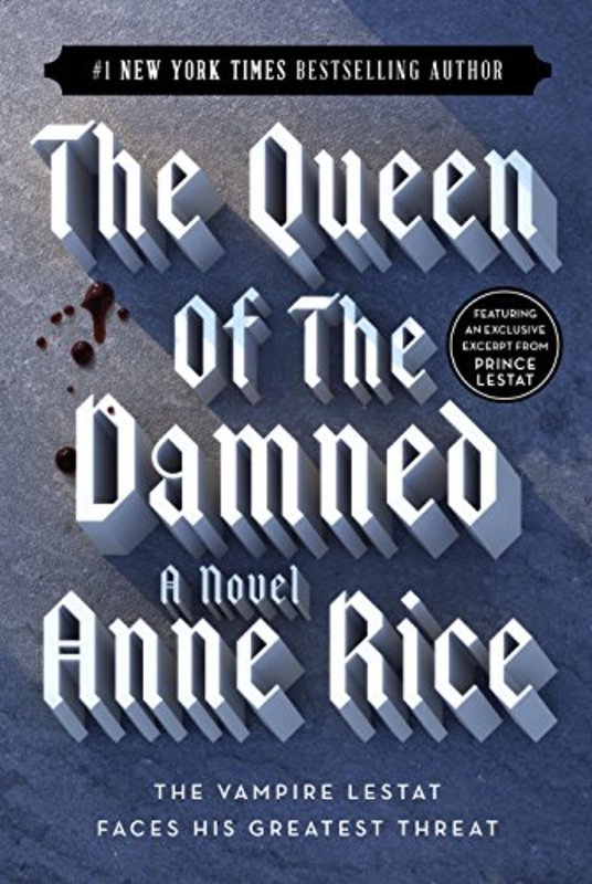 Book cover for "The Queen of the Damned" by Anne Rice