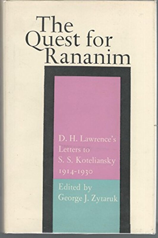 Book cover for "The Quest for Rananim" by DH Lawrence